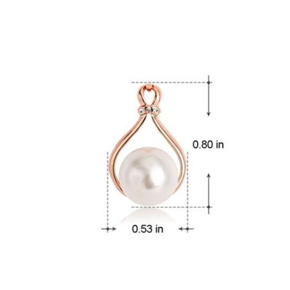 Ladies Waterdrop Pearl Earrings - Picture 2 of 6